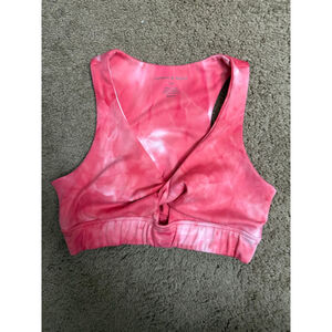 Women's Harmony & Balance Pink Tie-Dye Sports Bra S